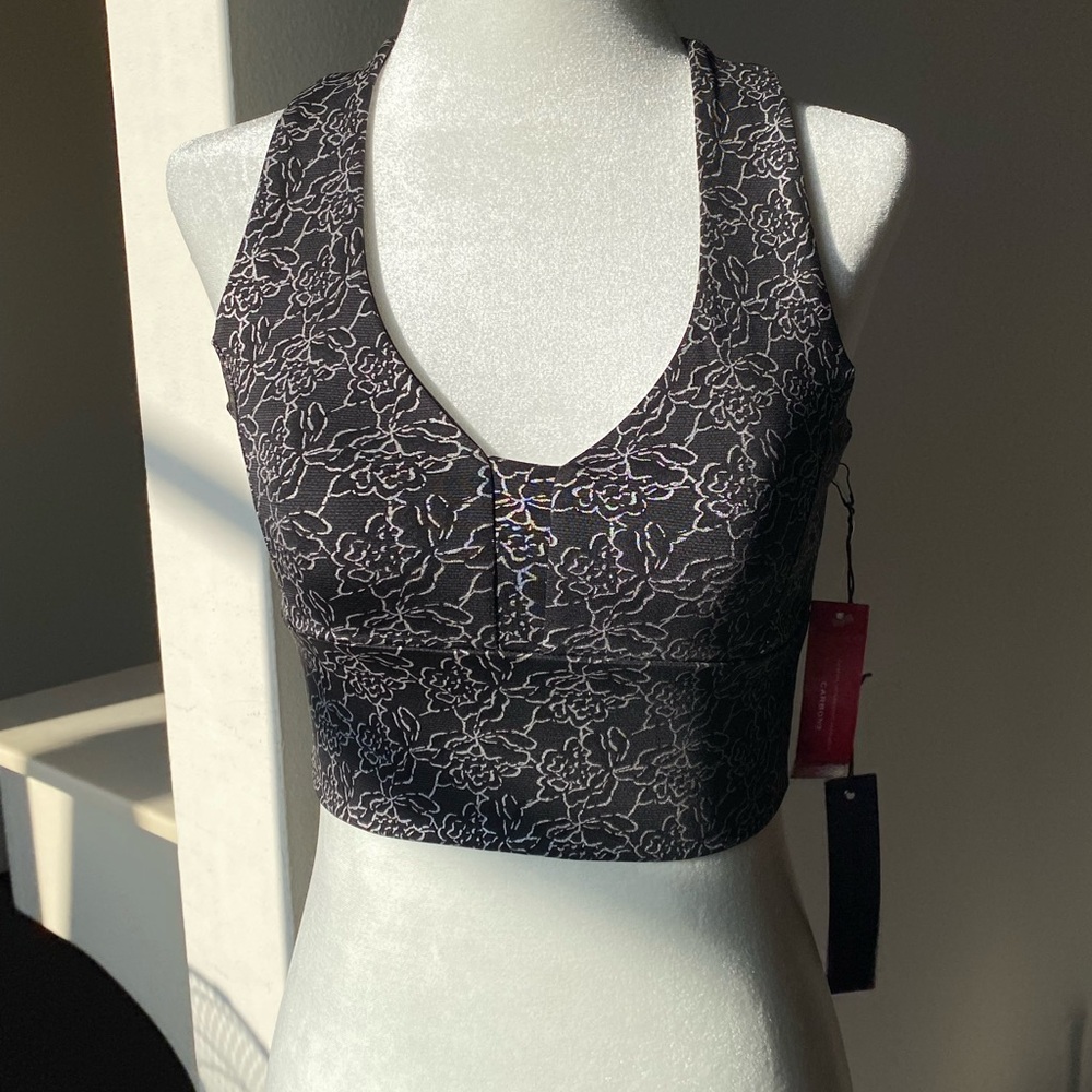 Carbon Black Seamless V-Neck Bra